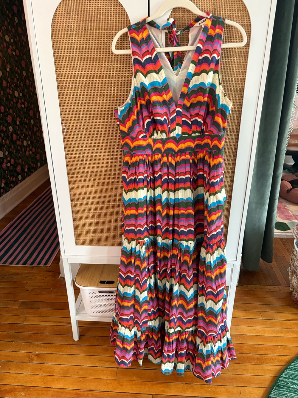 Boden Serena Tie Chevron Maxi Dress - Multicolor - Picture 3 of 10